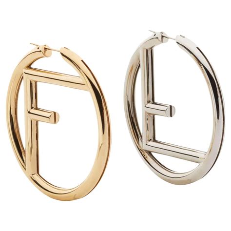 fendi hoop earrings|Fendi bamboo earrings.